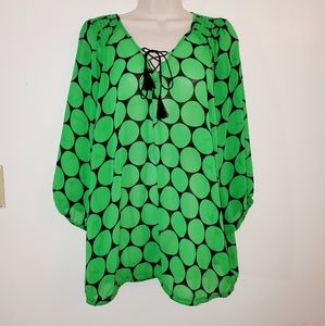 Lane Bryant sheer blouse